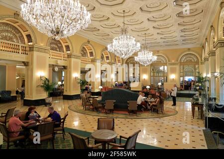 The lobby of historic Omni William Penn Hotel in Downtown Pittsburgh.Pennsylvania.USA Stock Photo