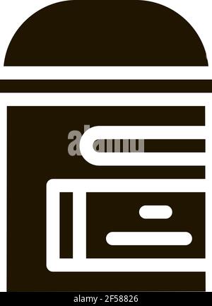trash can icon Vector Glyph Illustration Stock Vector