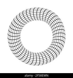 Torus toroid geometric shape in the shape of a donut vector 3d donut torus toroid Stock Vector