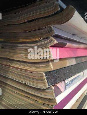 stacked magazines Stock Photo