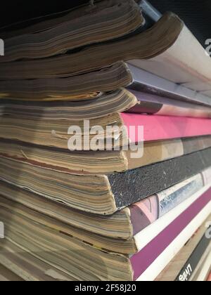stacked magazines Stock Photo