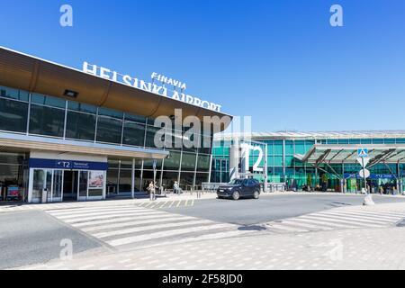 Helsinki, Finland - May 25, 2018: Helsinki Airport HEL Terminal 2 in Finland. Stock Photo