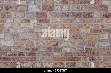 Brick slate cut Stone - texture. Tiling clean for background pattern. Rectangle mosaic tiles wall high resolution. Old or artificially aged in product Stock Photo