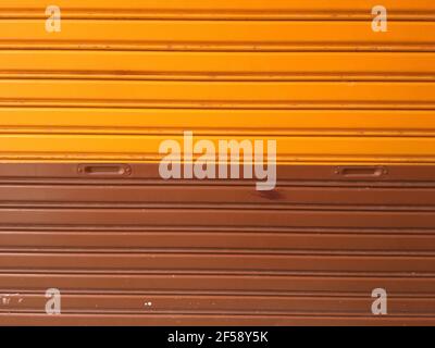 garage door stripped texture wall space background for design Stock Photo