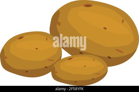 Potatoes illustration vector isolated on white background Stock Vector