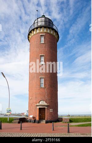 geography / travel, Germany, Lower Saxony, North Sea, Cuxhaven, Hamburg lighthouse, exterior view, Additional-Rights-Clearance-Info-Not-Available Stock Photo