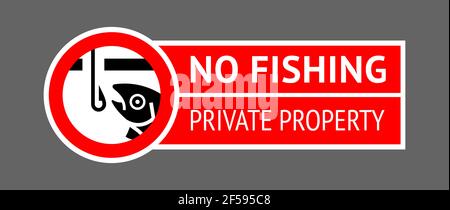 Ice Fishing allowed sign, modern round sticker Stock Vector Image