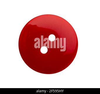 Large plastic clothes button isolated on white background Stock Photo