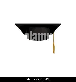 Cap icon, university hat, academic student college Stock Vector