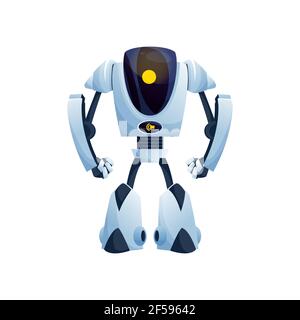 Modern robot hi-tech character folding legs, arms Stock Vector