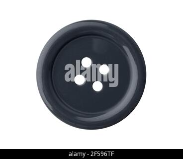 Large plastic clothes button isolated on white background Stock Photo