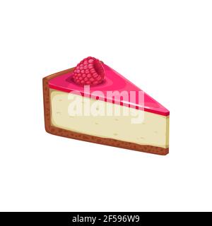 Cheesecake cake icon, fast food sweet dessert Stock Vector