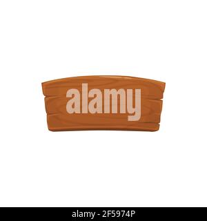 Retro plywood board isolated cracked signboard Stock Vector
