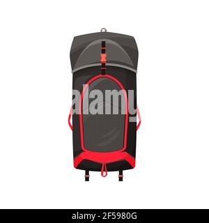 Backpack vector icon, camping or hiking rucksack Stock Vector