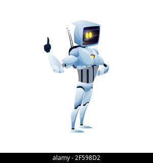 Cyborg artificial intelligence, humanoid robot Stock Vector