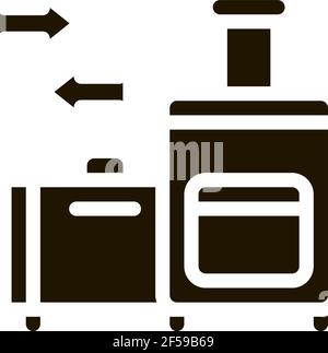 migration emigration baggage icon vector illustration Stock Vector