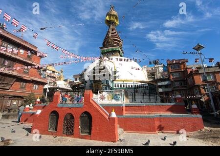 Kathesimbhu stupa, it is buddhist stupa situated in old town of Kathmandu city, Nepal Stock Photo