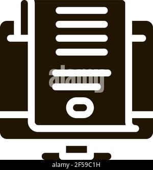 search engine optimization document icon Vector Glyph Illustration Stock Vector