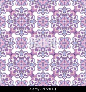 Geometric mandala pattern, outline hand drawn style Stock Vector