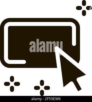 click on optimization button icon Vector Glyph Illustration Stock Vector