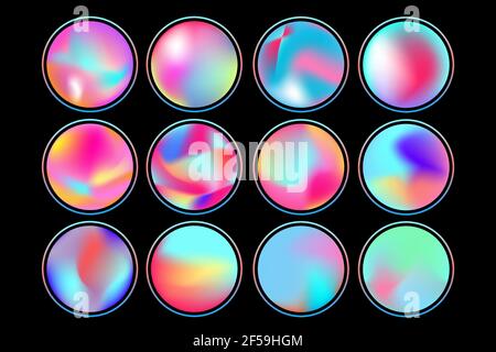 Abstract fluid liquid backgrounds social media highlight  Stock Vector