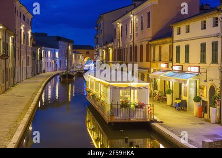 geography / travel, Italy, Comacchio, via Fogli, fish restaurant, Additional-Rights-Clearance-Info-Not-Available Stock Photo