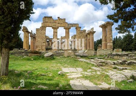 Temple of Zeus, Cyrene, Libya Stock Photo