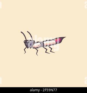 tomcat cartoon. premium insect illustration Stock Vector