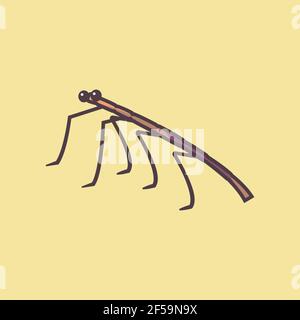 wood insect cartoon. premium vector illustration Stock Vector