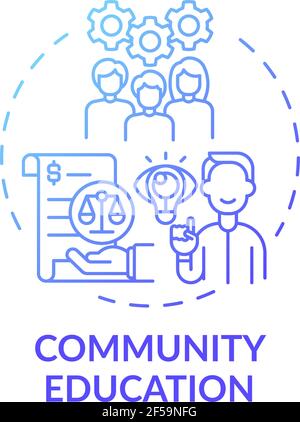 Community education concept icon Stock Vector