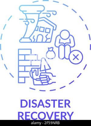Disaster recovery concept icon Stock Vector