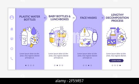 Top environmental challenges onboarding vector template Stock Vector