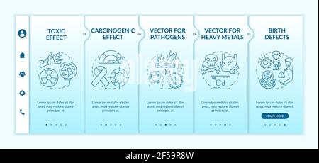 Microplastics health effects onboarding vector template Stock Vector