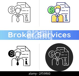 Broker consultation icon Stock Vector