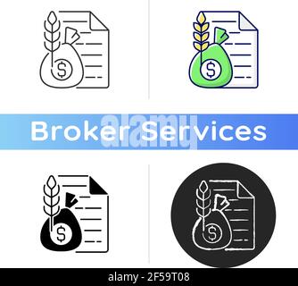Commodity broker icon Stock Vector
