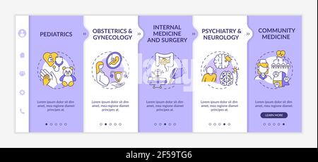 Family medicine onboarding vector template Stock Vector