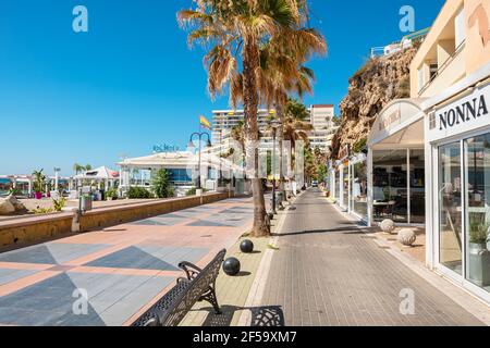 Seaside promenade Paseo de Maritimo in Torremolinos. Andalusia, Spain Stock Photo