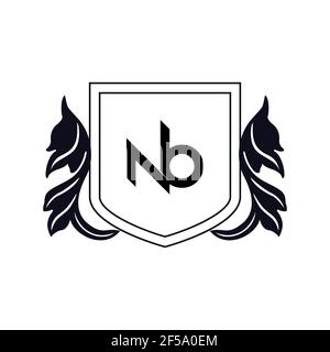 Professional Innovative Initial NB logo and BN logo. Letter BN NB Minimal elegant Monogram. Premium Business Artistic Alphabet symbol and sign Stock Photo