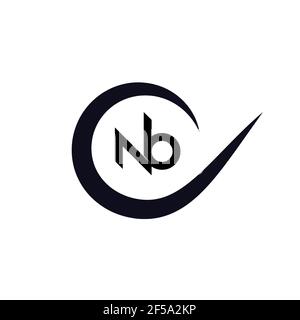 Professional Innovative Initial NB logo and BN logo. Letter BN NB Minimal elegant Monogram. Premium Business Artistic Alphabet symbol and sign Stock Photo