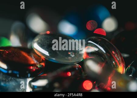 Background formed by a wall made of colored glass stones Stock Photo