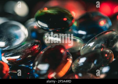 Background formed by a wall made of colored glass stones Stock Photo