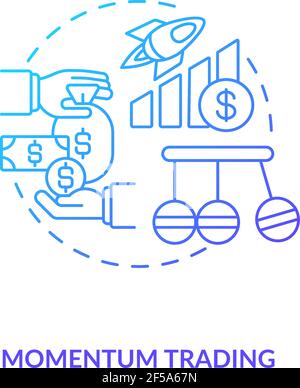 Momentum trading concept icon Stock Vector
