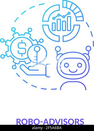 Robo-advisors concept icon Stock Vector