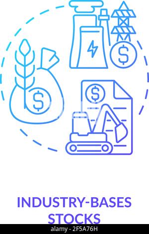 Industry-based stocks concept icon Stock Vector