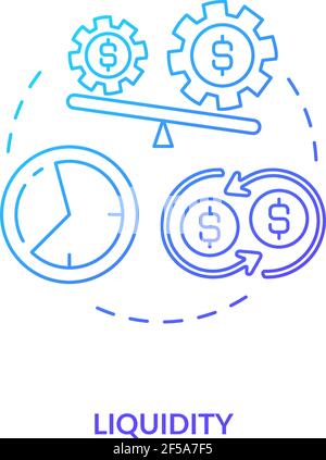 Liquidity concept icon Stock Vector