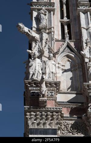 Detail of the Duomo, the cathedral of Siena, Tuscany, Italy. Stock Photo