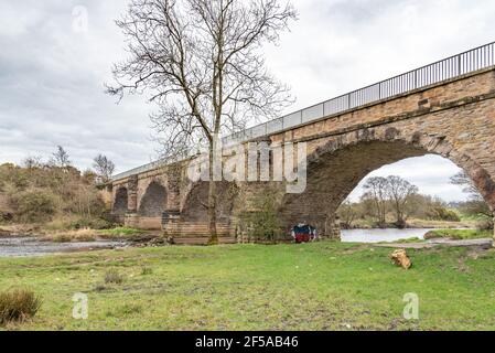 Gatehead, Scotland, UK - March 23, 2021: The ancient Laigh Milton Mill ...