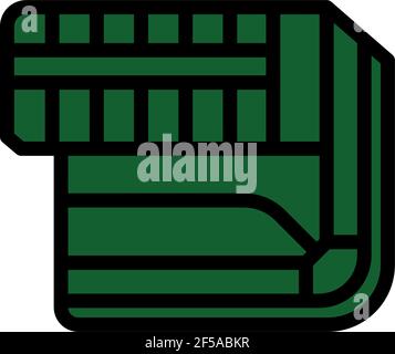Craps Table Icon. Editable Bold Outline With Color Fill Design. Vector Illustration. Stock Vector