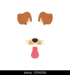 Be the dog at the party. Mask. Vector illustration isolated on white background. Stock Vector