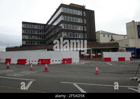 South Ayrshire Council offices in Ayr prior to demolition March 2021 Stock Photo